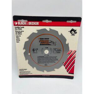 Black & Decker Wood Hawk C2020 Carbide Tooth Saw Blade 6.5" 73-590 USA Brand New